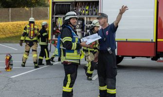 Auto-Leebmann Feuerwehr Passau Löschzug Hauptwache Objektübung 22.07.2022