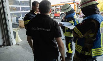 Auto-Leebmann Feuerwehr Passau Löschzug Hauptwache Objektübung 22.07.2022